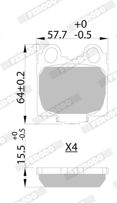 Set placute frana