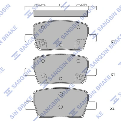 Set placute frana