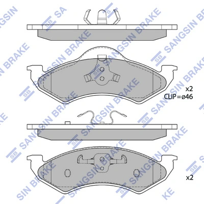 Set placute frana