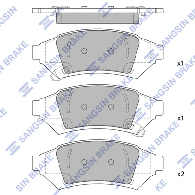 Set placute frana