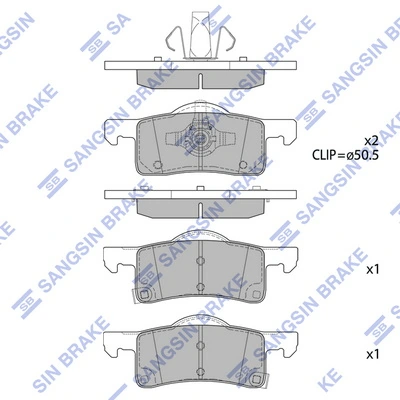 Set placute frana