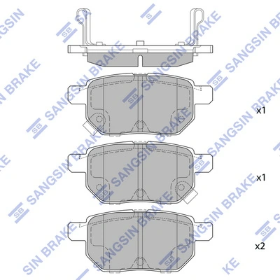 Set placute frana