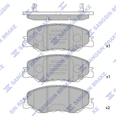 Set placute frana