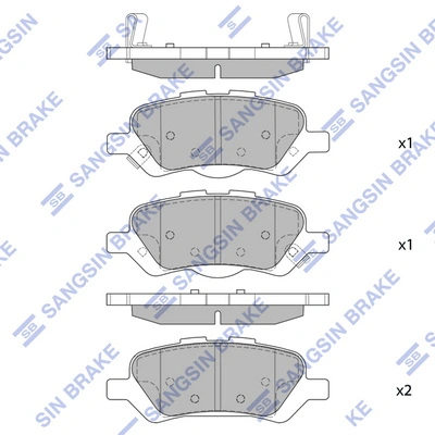 Set placute frana