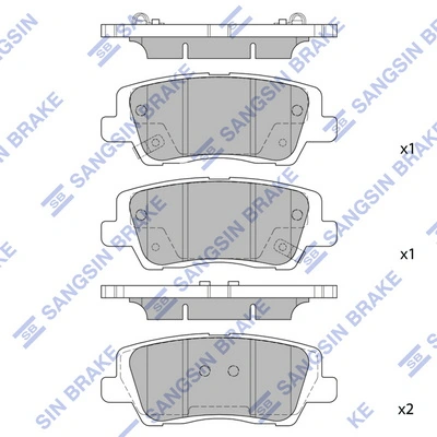 Set placute frana