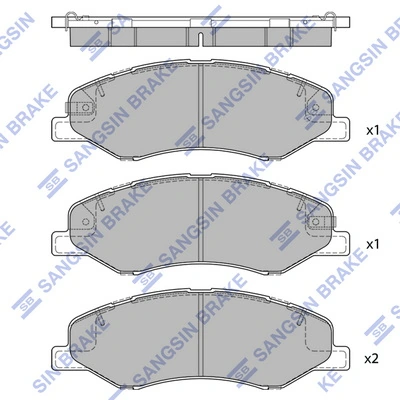 Set placute frana