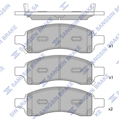 Set placute frana