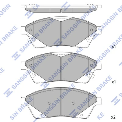 Set placute frana