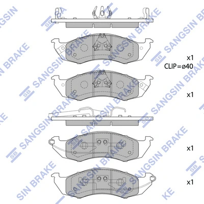 Set placute frana