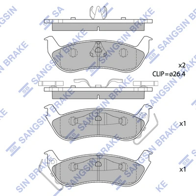 Set placute frana