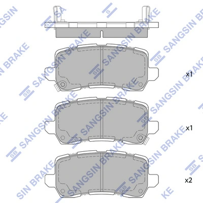 Set placute frana