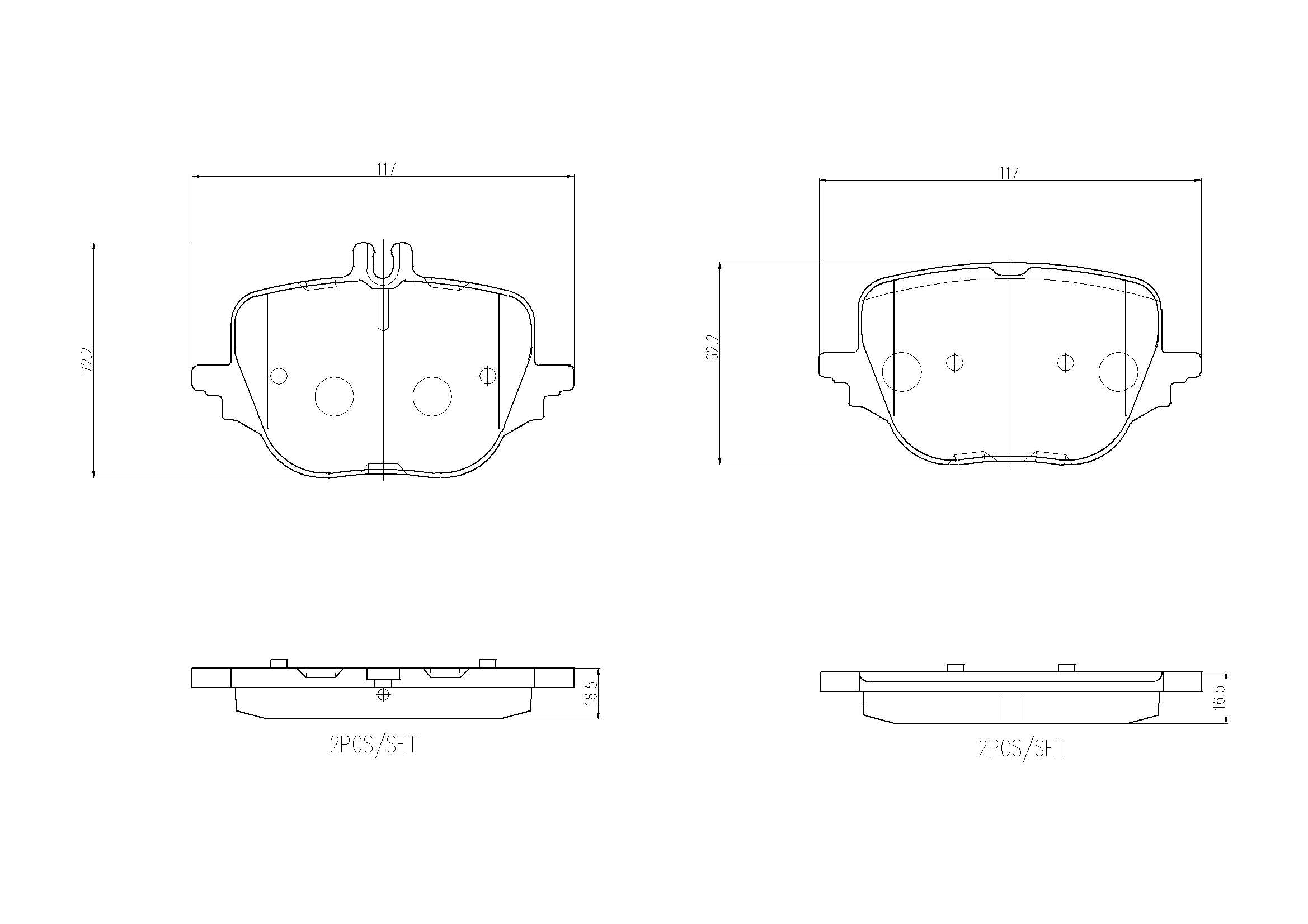 Set placute frana