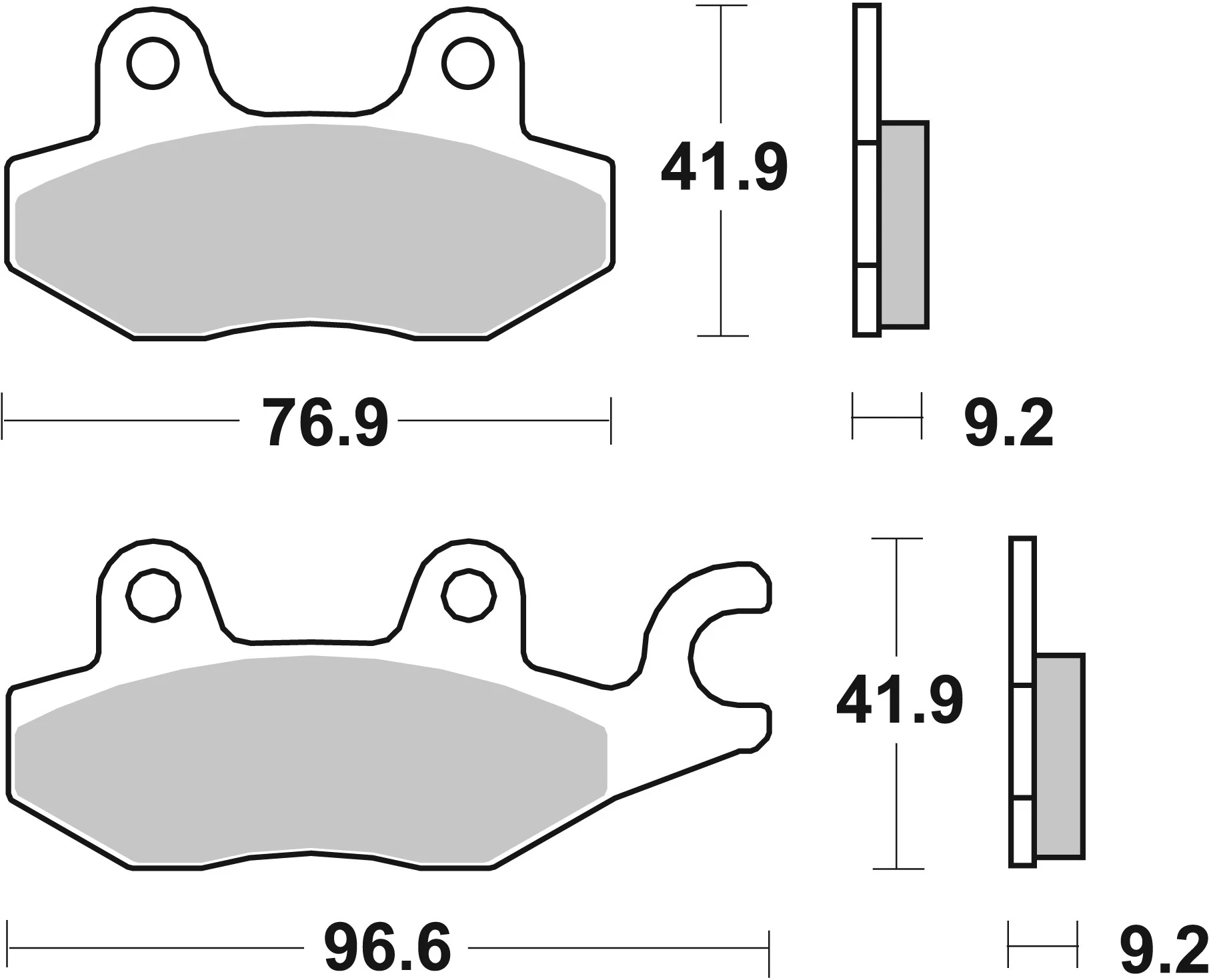 Set placute frana,frana disc