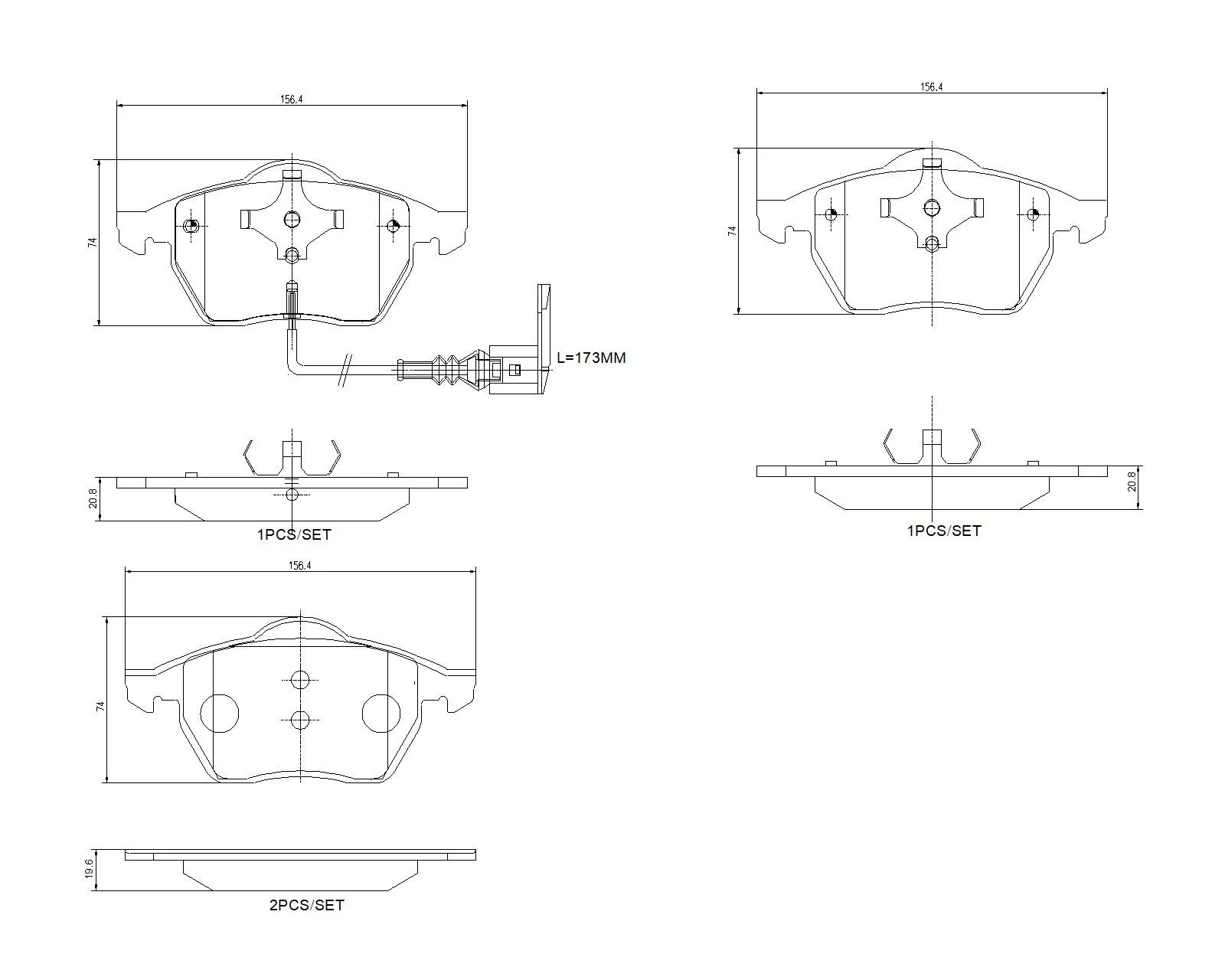 Set placute frana