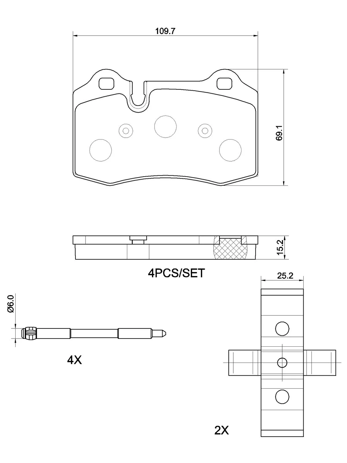 Set placute frana
