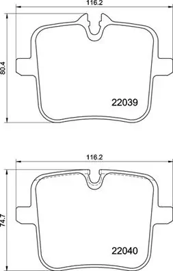 Set placute frana