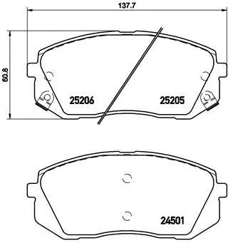 Set placute frana