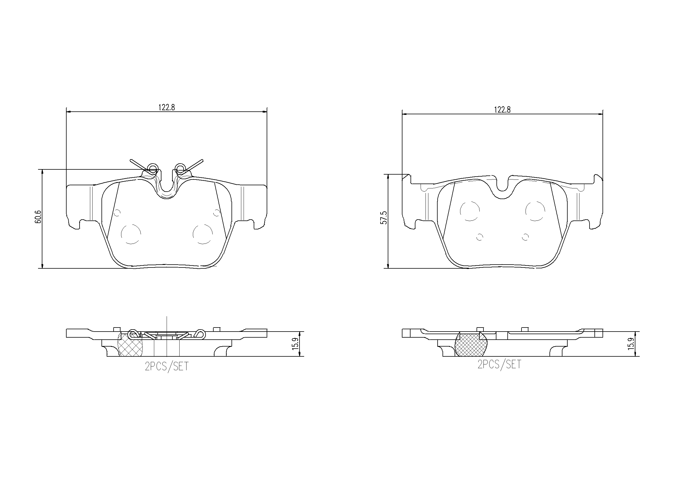 Set placute frana