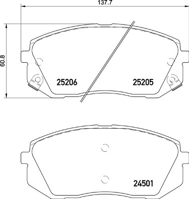 Set placute frana