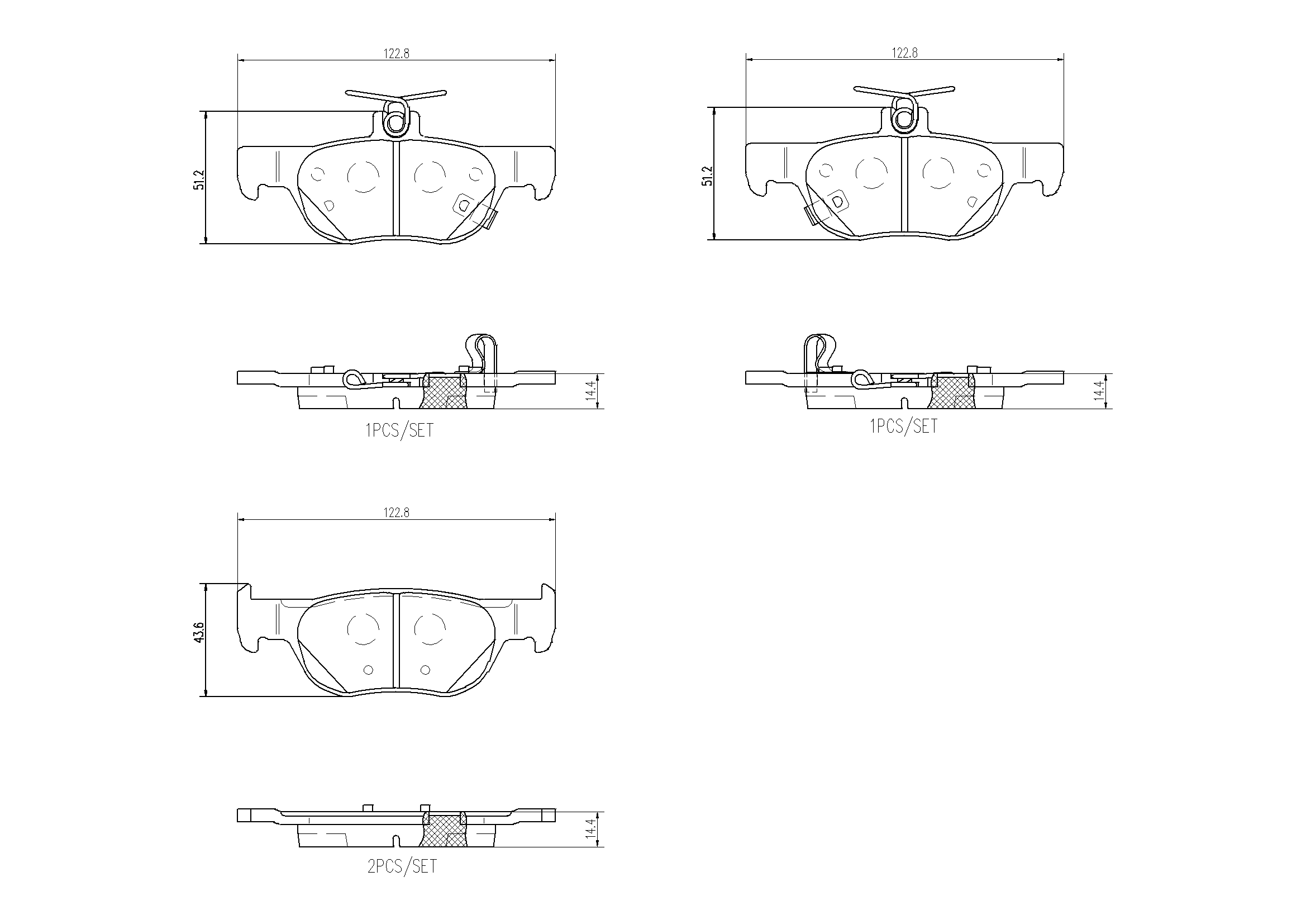 Set placute frana