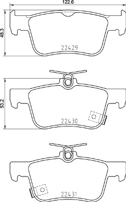 Set placute frana