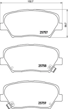 Set placute frana