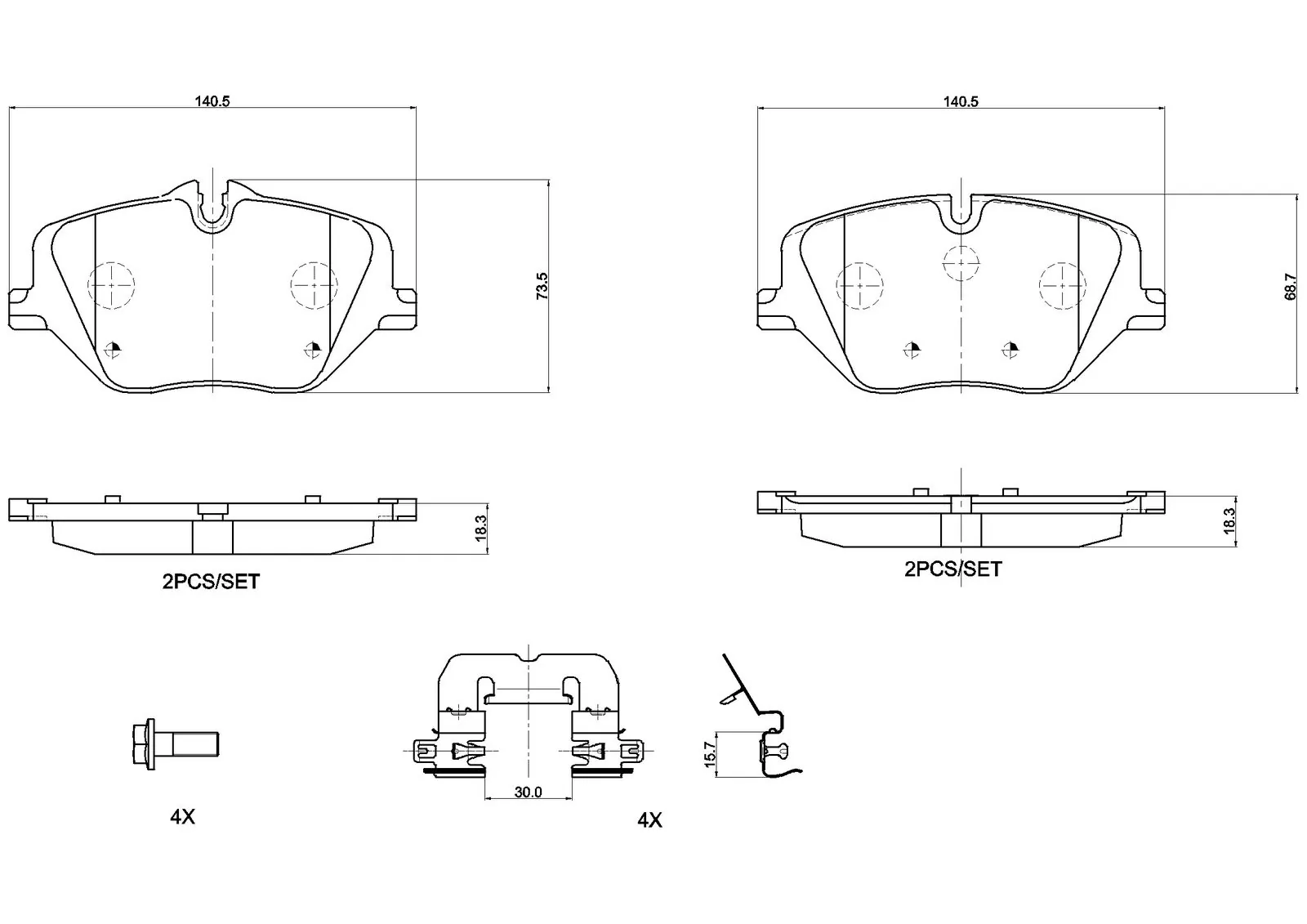 Set placute frana,frana disc