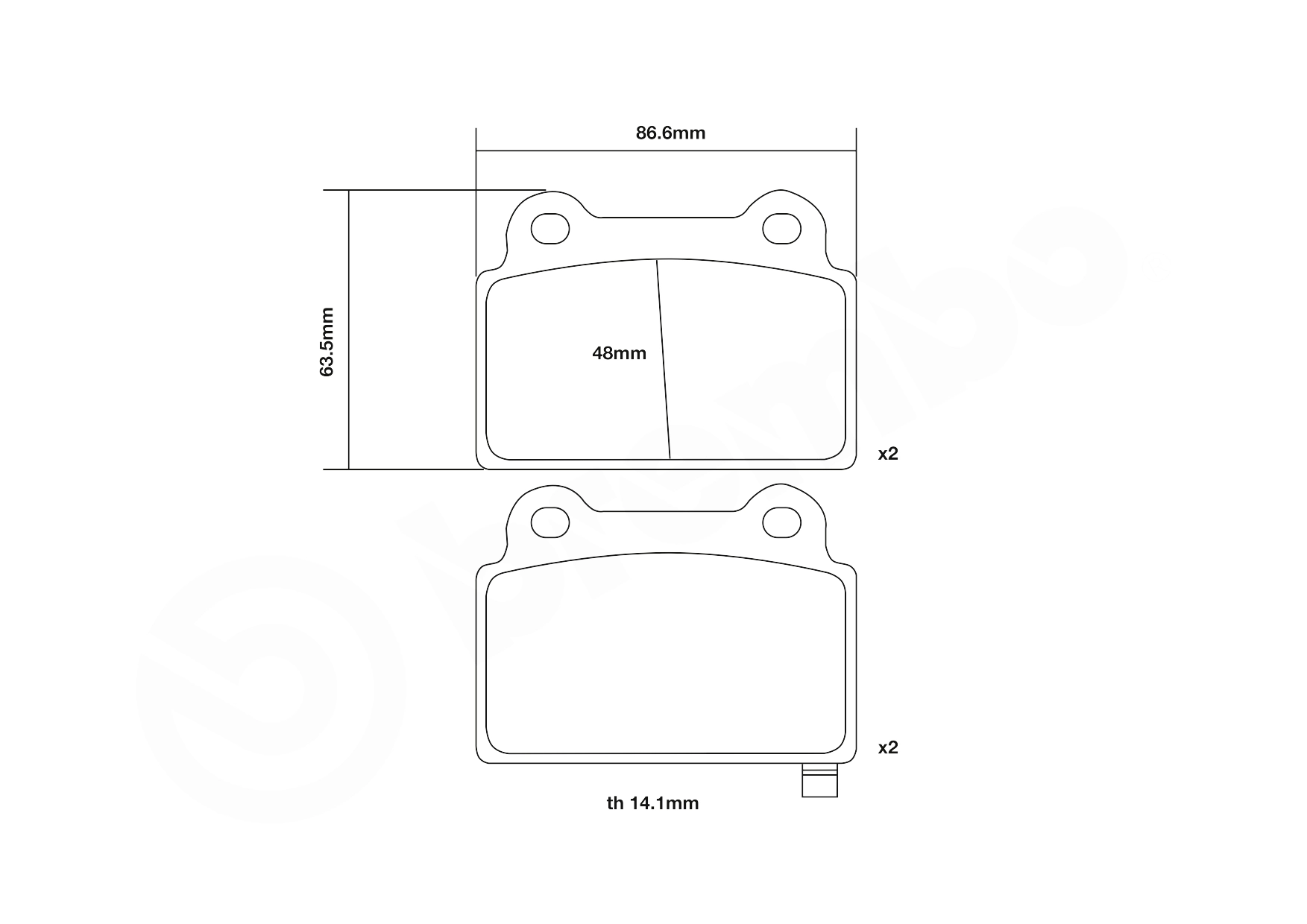 Set placute frana de performanta