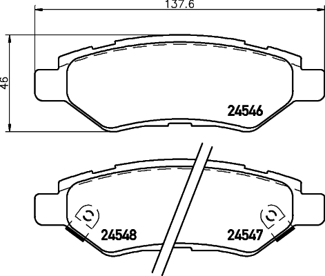 Set placute frana
