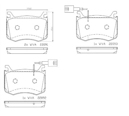 Set placute frana