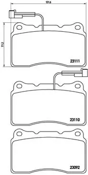 Set placute frana