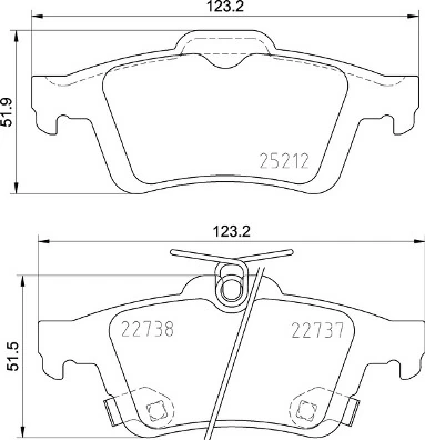 Set placute frana