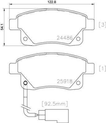 Set placute frana