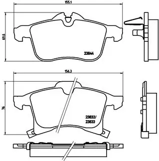 Set placute frana