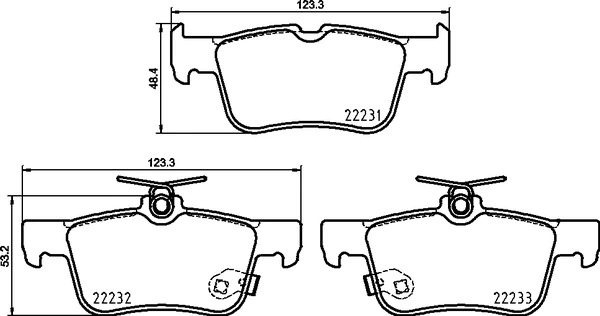 Set placute frana