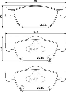 Set placute frana