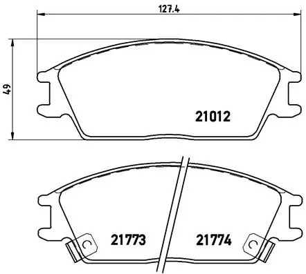 Set placute frana