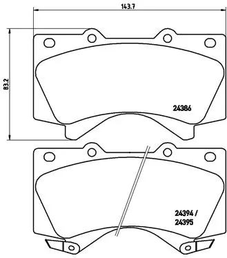 Set placute frana