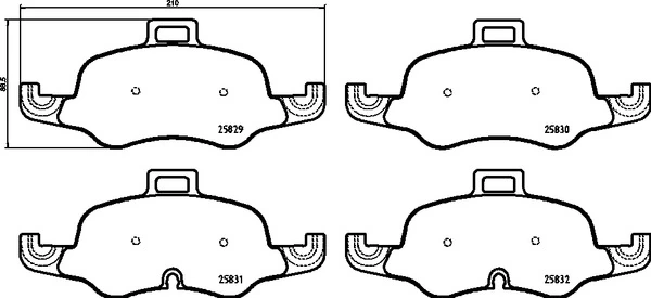 Set placute frana