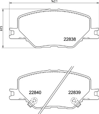 Set placute frana