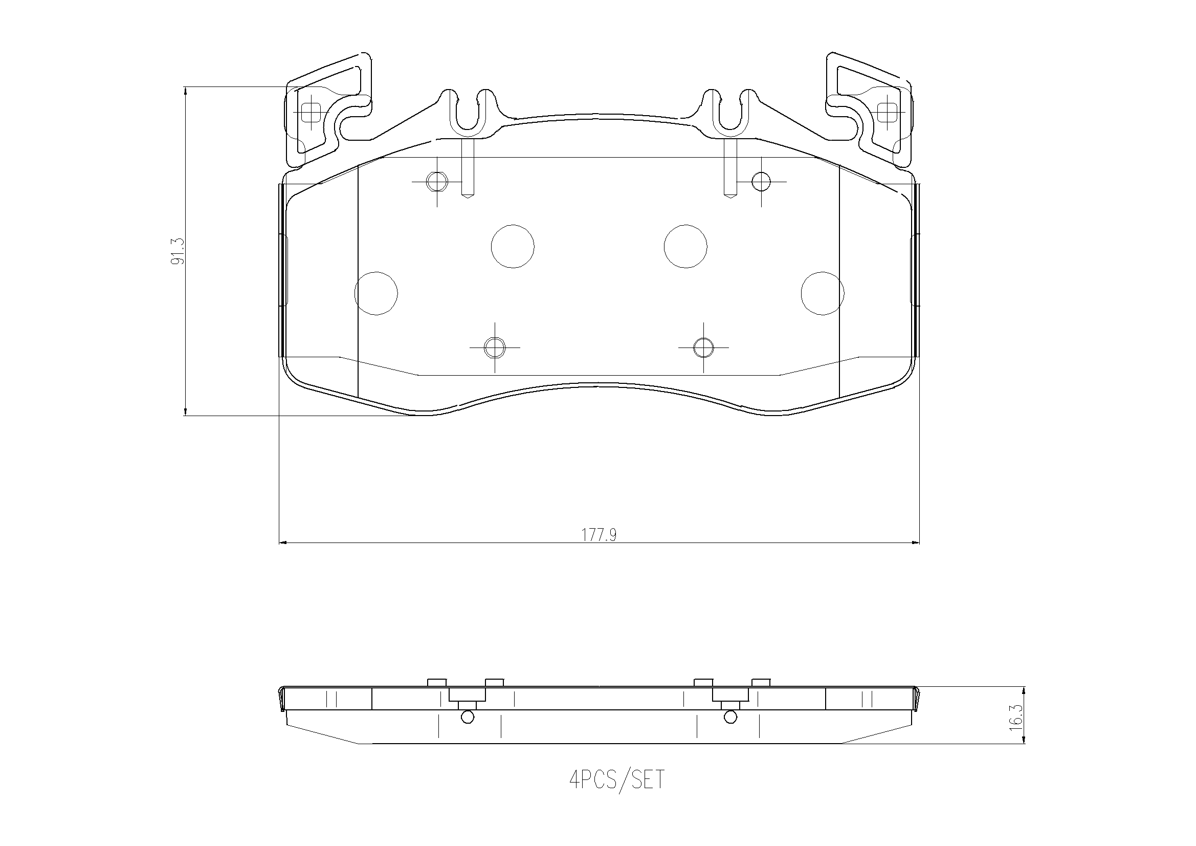 Set placute frana