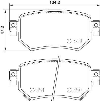 Set placute frana