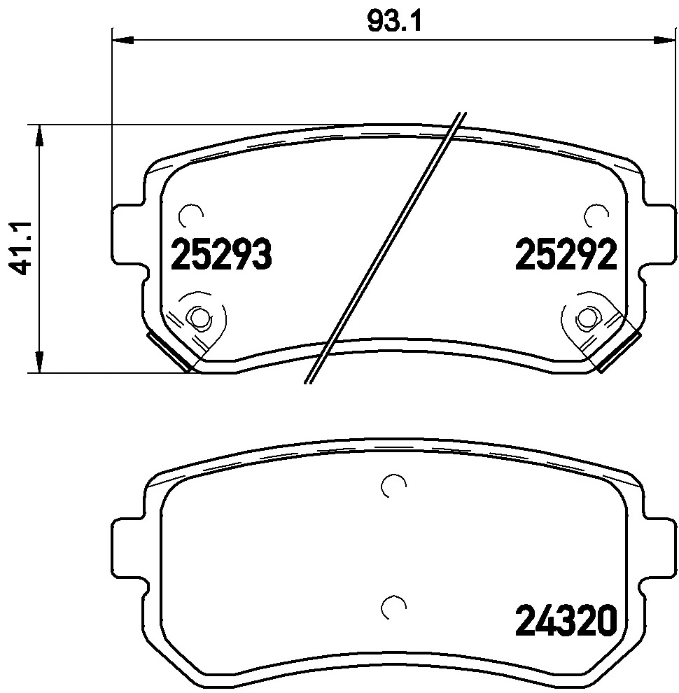 Set placute frana