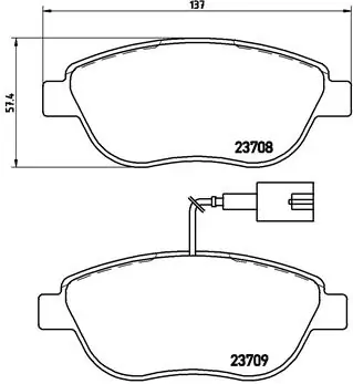 Set placute frana