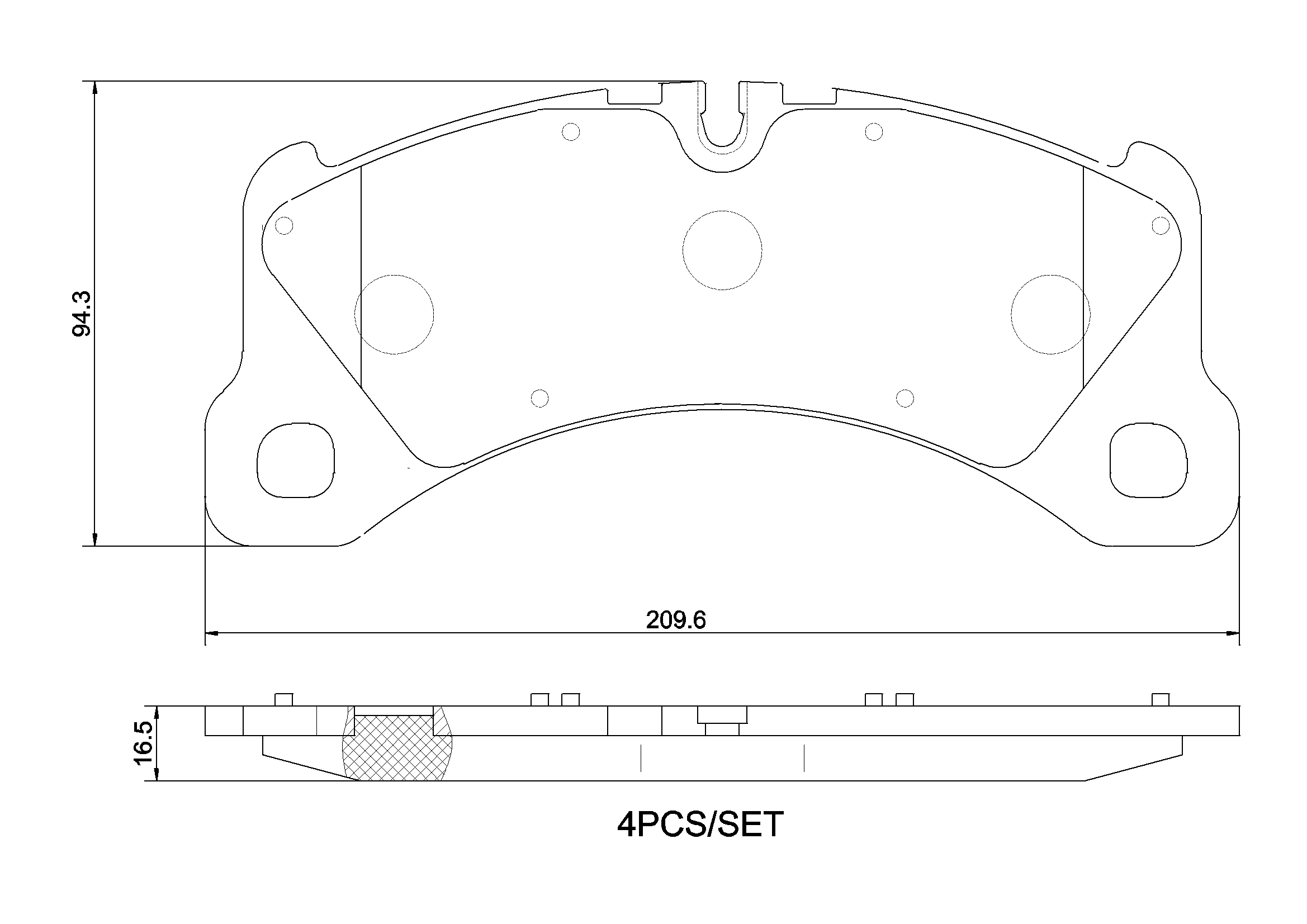 Set placute frana