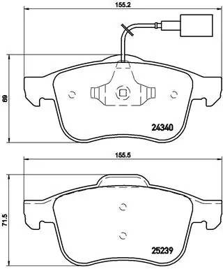 Set placute frana