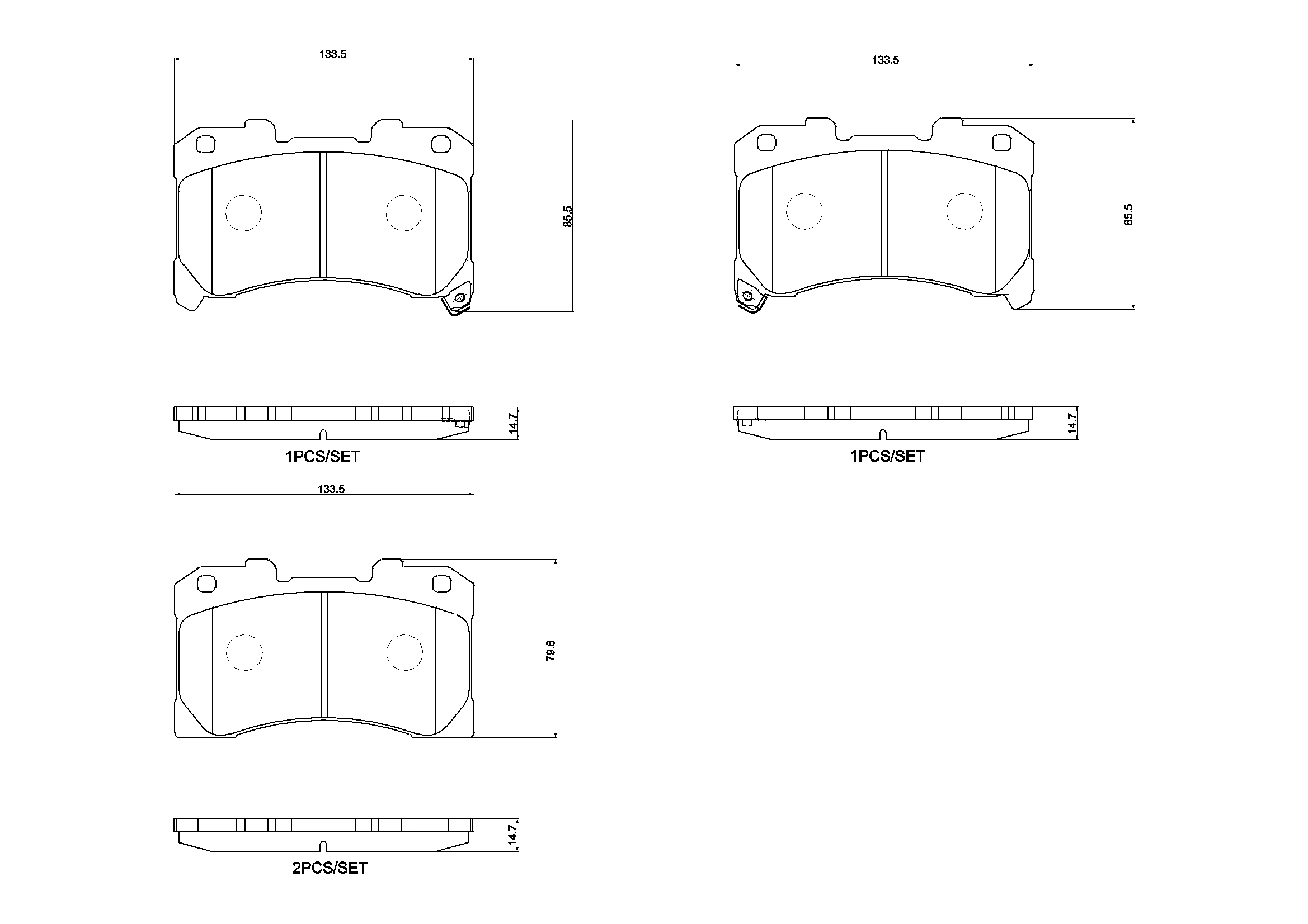Set placute frana