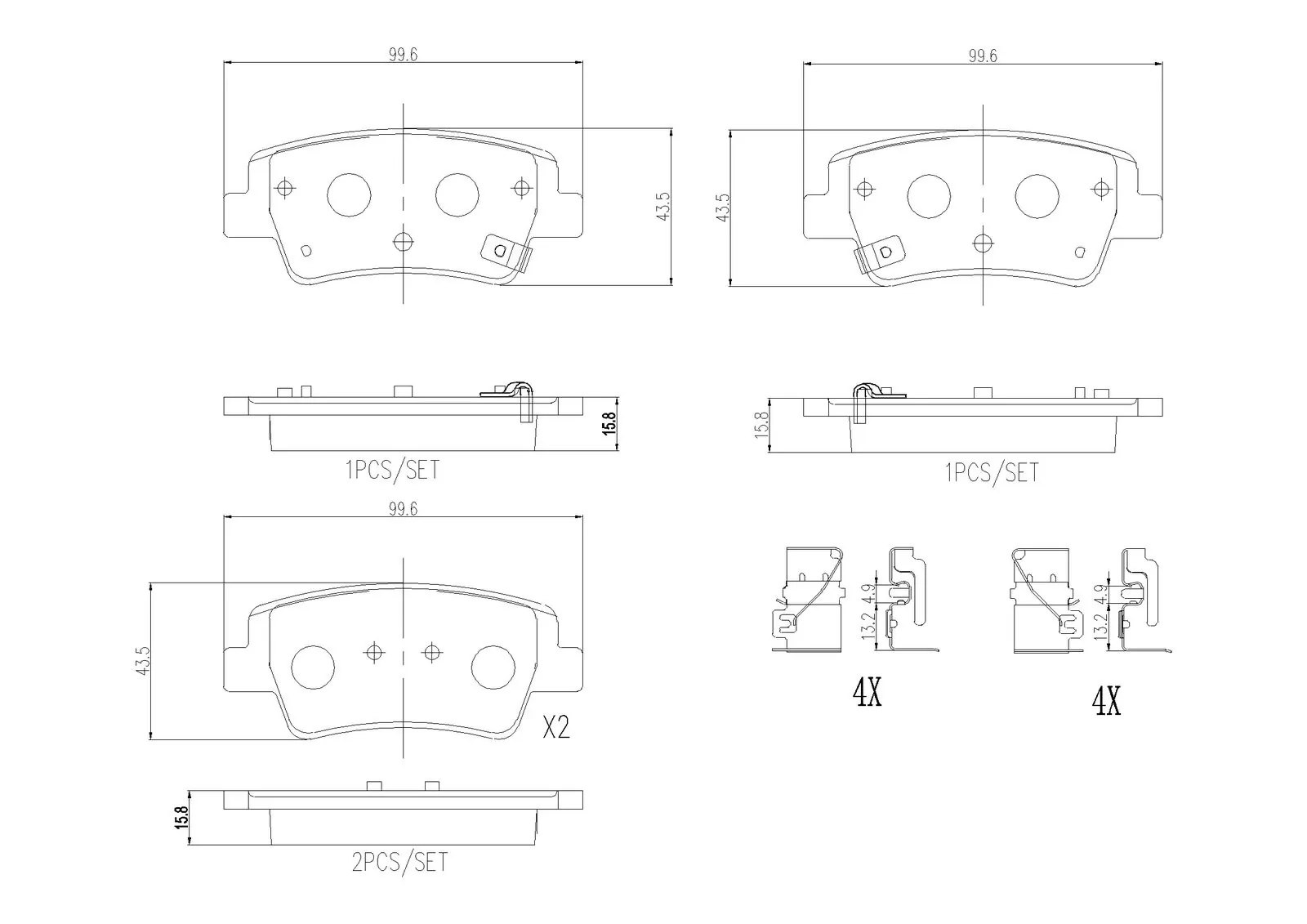 Set placute frana,frana disc