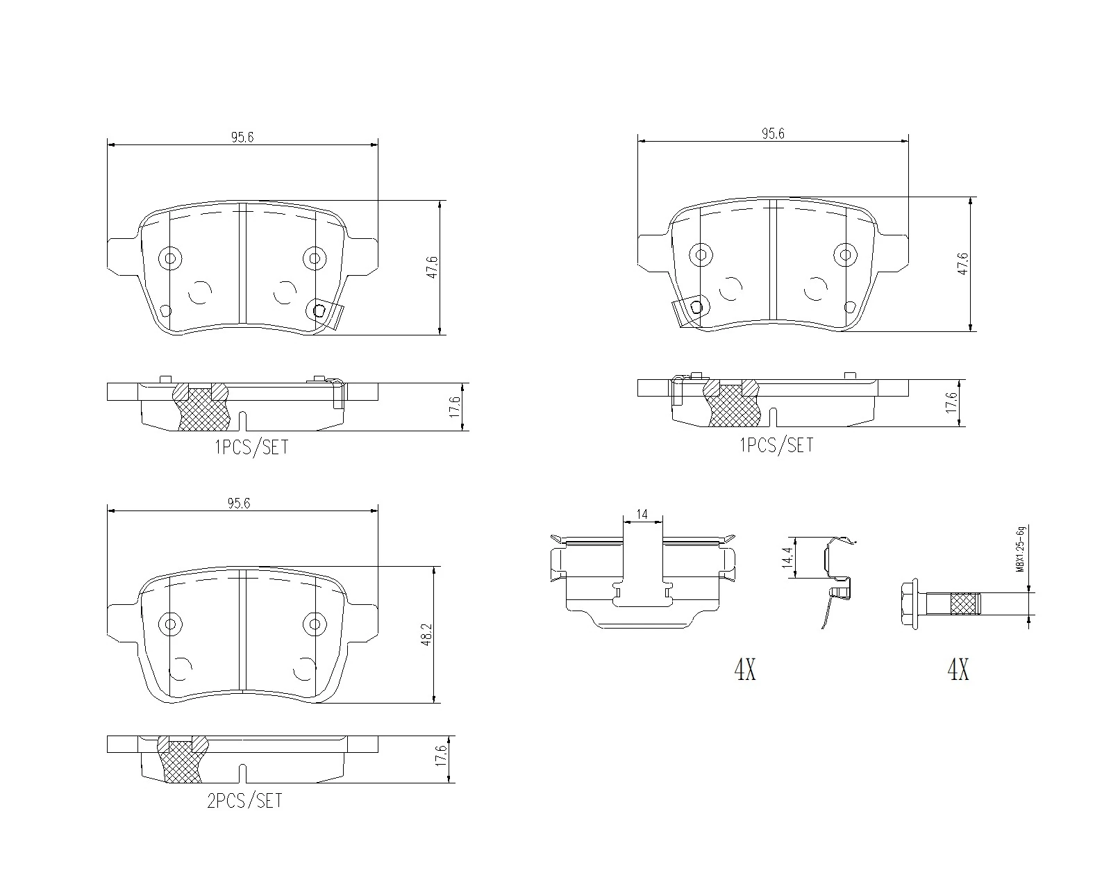 Set placute frana