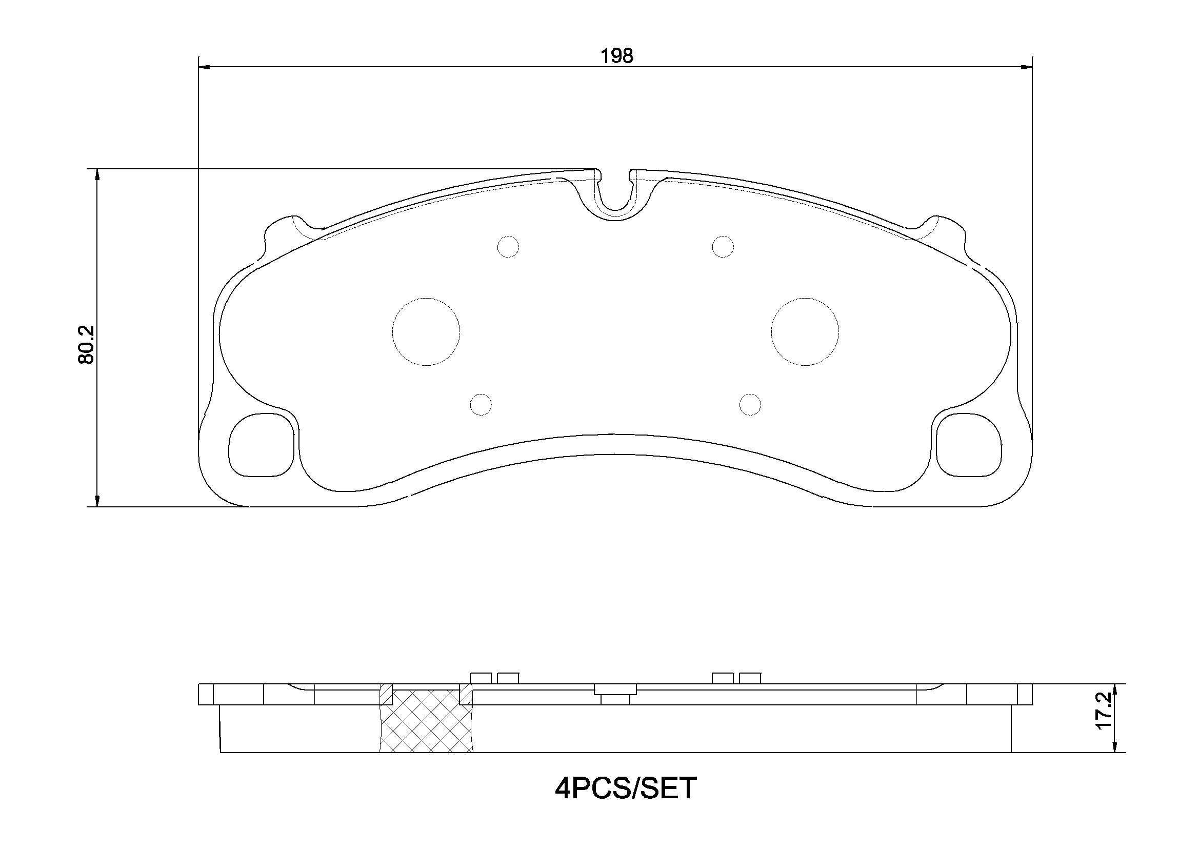 Set placute frana